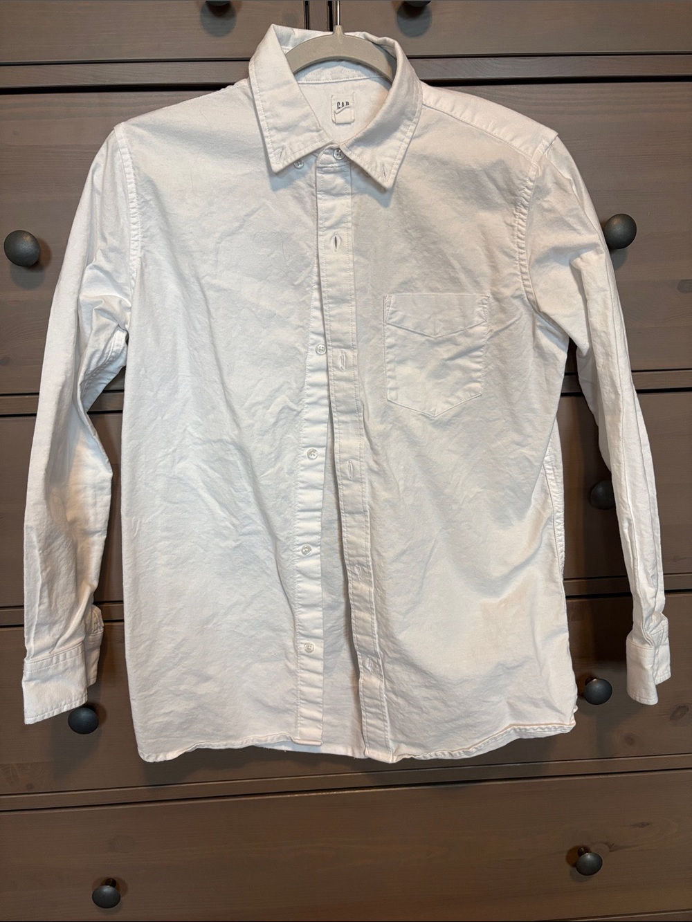 GAP Men's White Casual Button-Down Shirt
